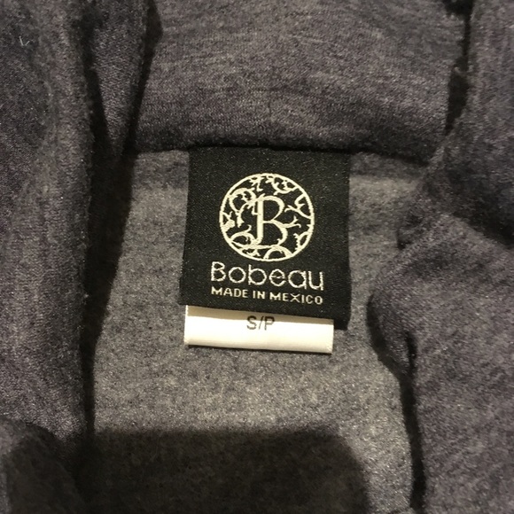 Bobeau one button cardigan, blue gray heather, S - Picture 2 of 3